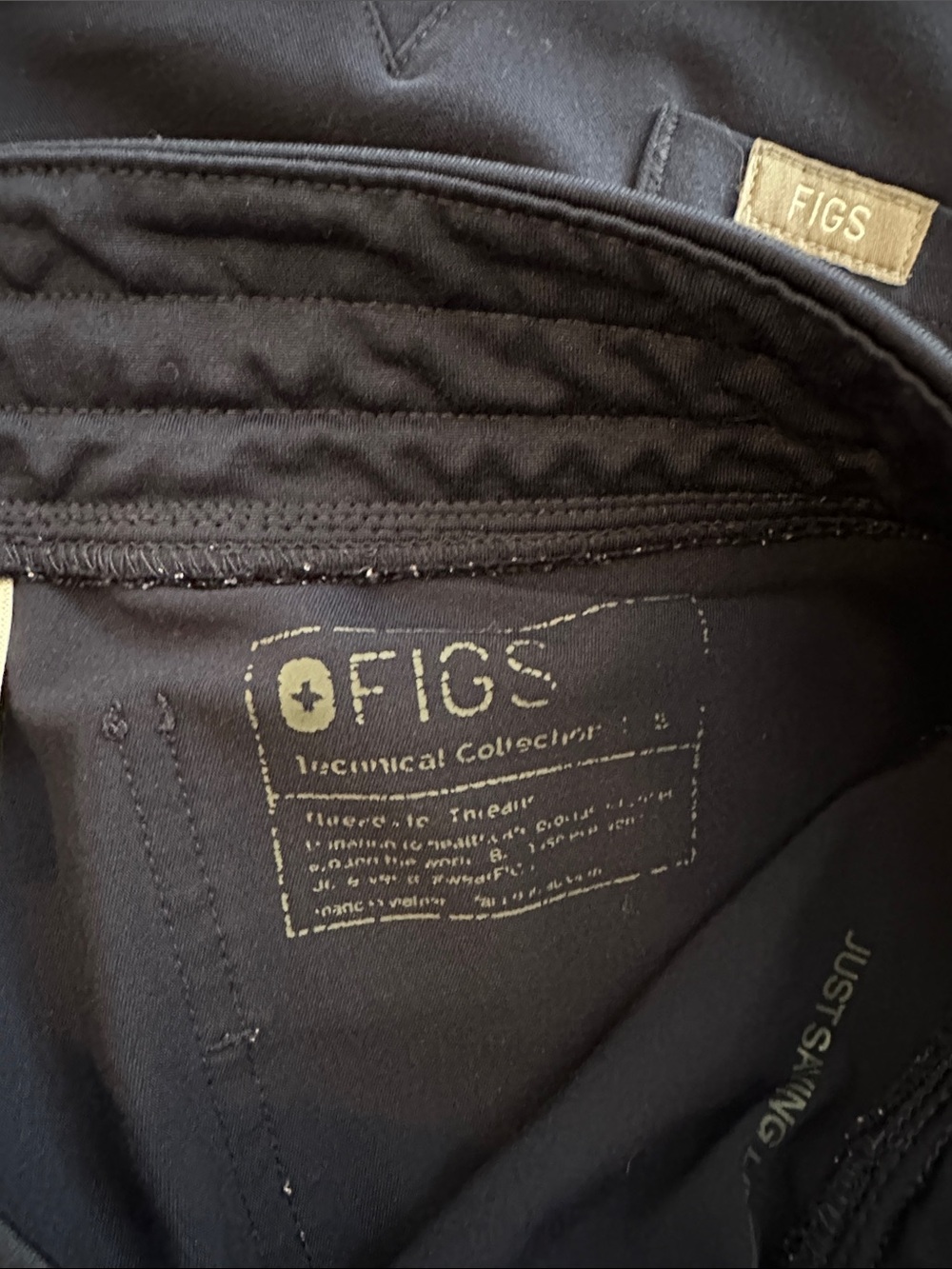 Figs Navy Blue Scrub Set- Small Top- Medium Pants (mismatched) - Picture 3 of 8